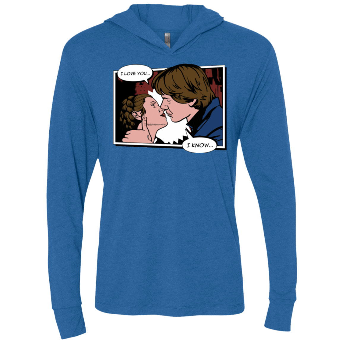 T-Shirts Vintage Royal / X-Small Rebelstein Kiss Triblend Long Sleeve Hoodie Tee