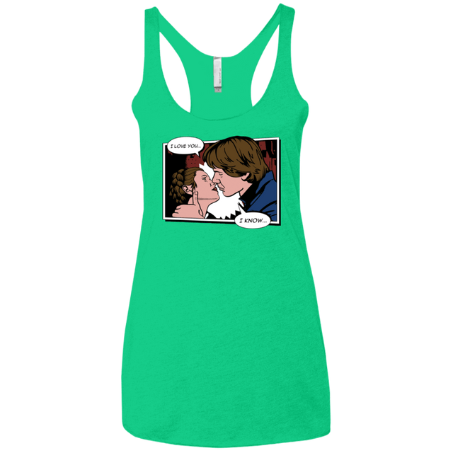 T-Shirts Envy / X-Small Rebelstein Kiss Women's Triblend Racerback Tank