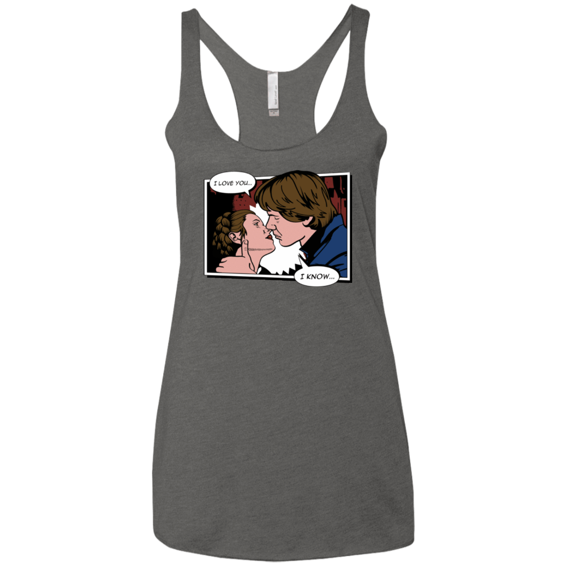 T-Shirts Premium Heather / X-Small Rebelstein Kiss Women's Triblend Racerback Tank