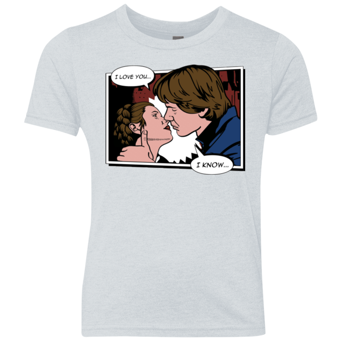 T-Shirts Heather White / YXS Rebelstein Kiss Youth Triblend T-Shirt