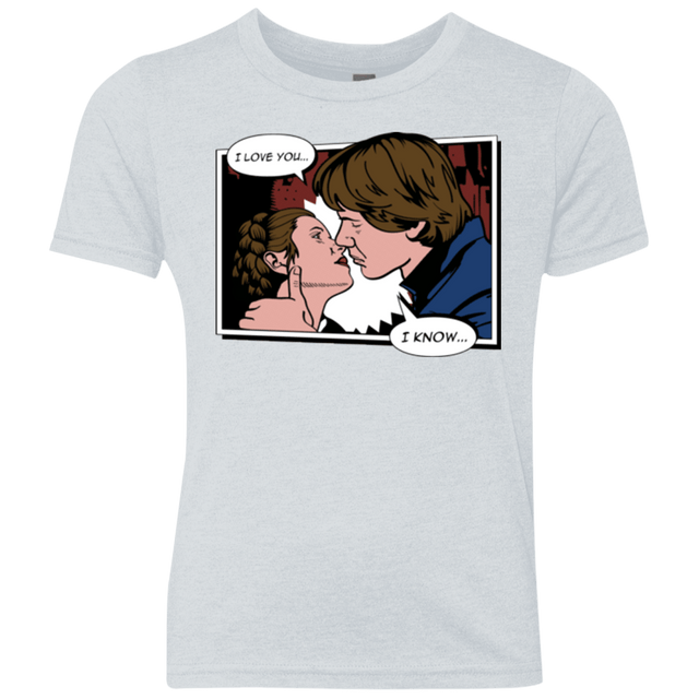 T-Shirts Heather White / YXS Rebelstein Kiss Youth Triblend T-Shirt