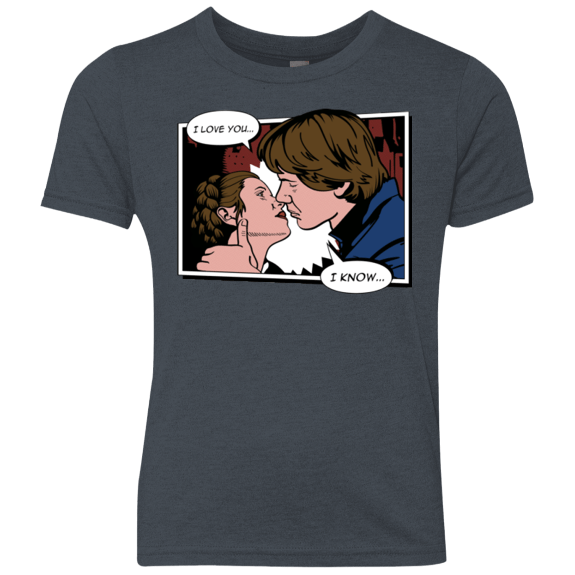 T-Shirts Vintage Navy / YXS Rebelstein Kiss Youth Triblend T-Shirt