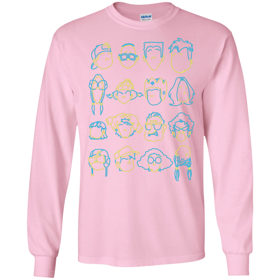 T-Shirts Light Pink / S RECESS Men's Long Sleeve T-Shirt