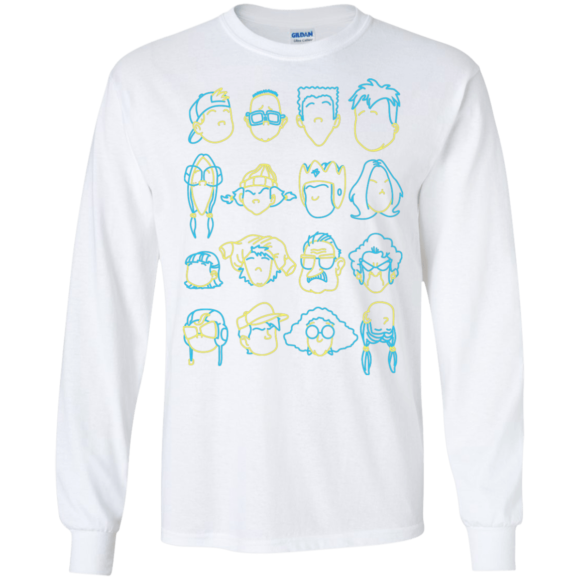 T-Shirts White / S RECESS Men's Long Sleeve T-Shirt