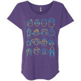 T-Shirts Purple Rush / X-Small RECESS Triblend Dolman Sleeve