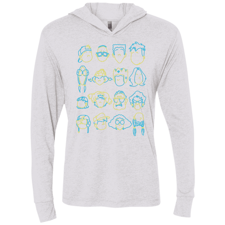T-Shirts Heather White / X-Small RECESS Triblend Long Sleeve Hoodie Tee