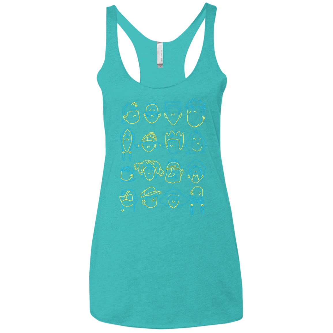 T-Shirts Tahiti Blue / X-Small RECESS Women's Triblend Racerback Tank