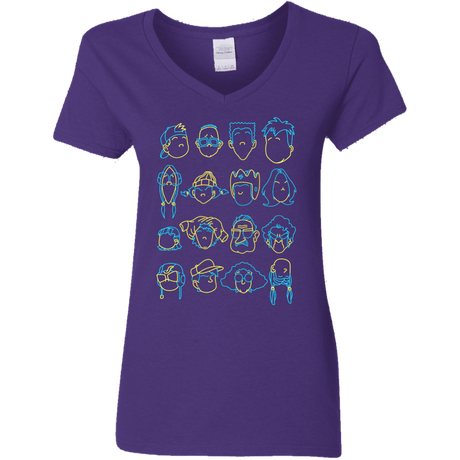 T-Shirts Purple / S RECESS Women's V-Neck T-Shirt