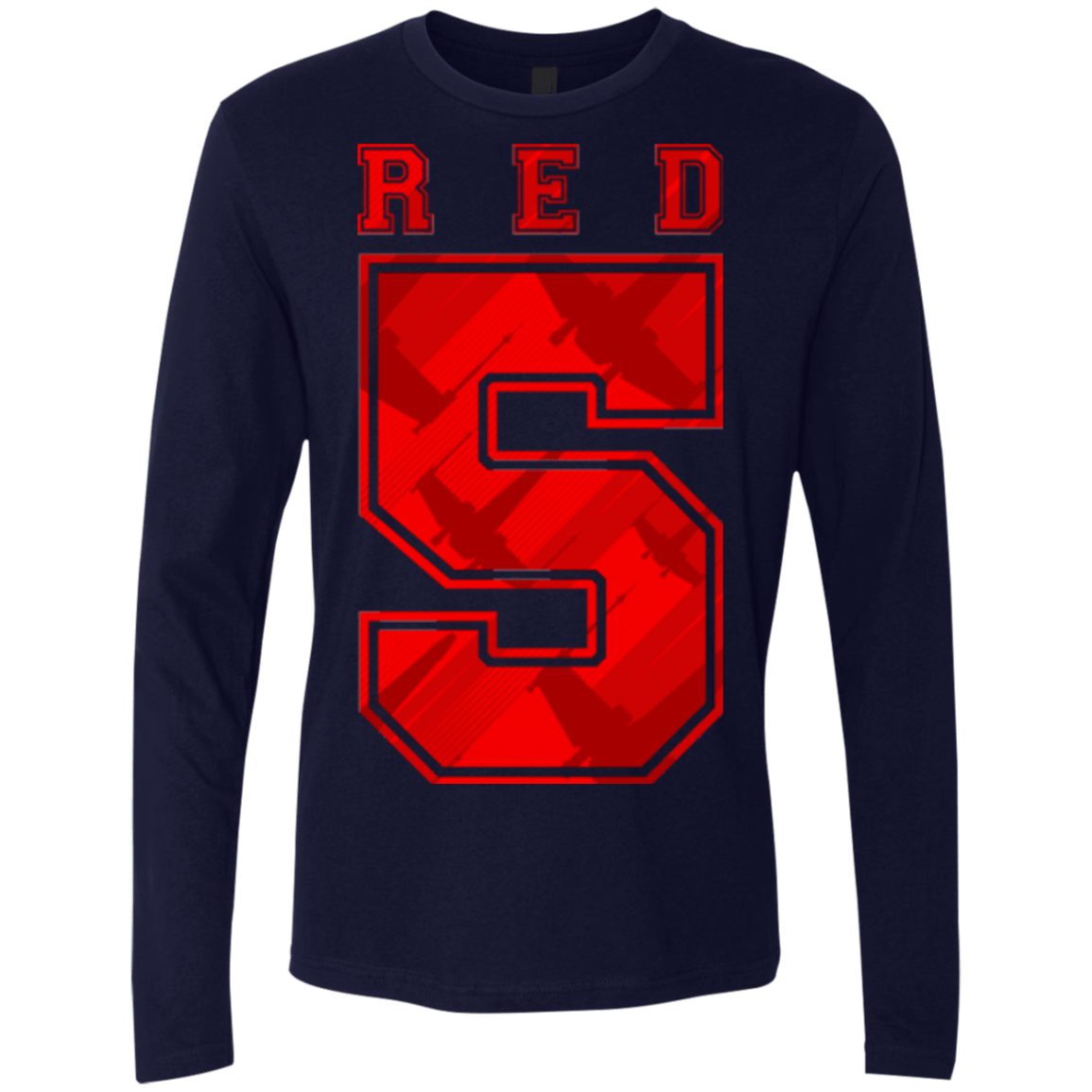 T-Shirts Midnight Navy / Small Red 5 Men's Premium Long Sleeve