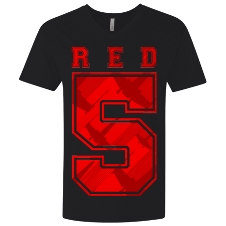 T-Shirts Black / X-Small Red 5 Men's Premium V-Neck