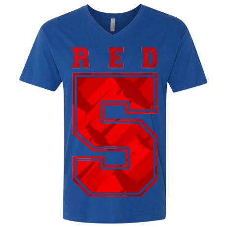 T-Shirts Royal / X-Small Red 5 Men's Premium V-Neck