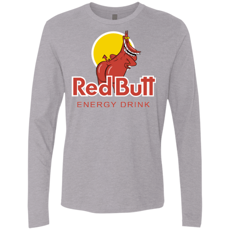 T-Shirts Heather Grey / Small Red butt Men's Premium Long Sleeve