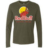 T-Shirts Military Green / Small Red butt Men's Premium Long Sleeve