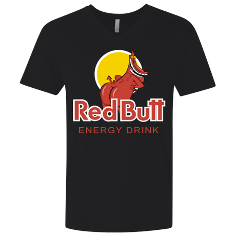 T-Shirts Black / X-Small Red butt Men's Premium V-Neck