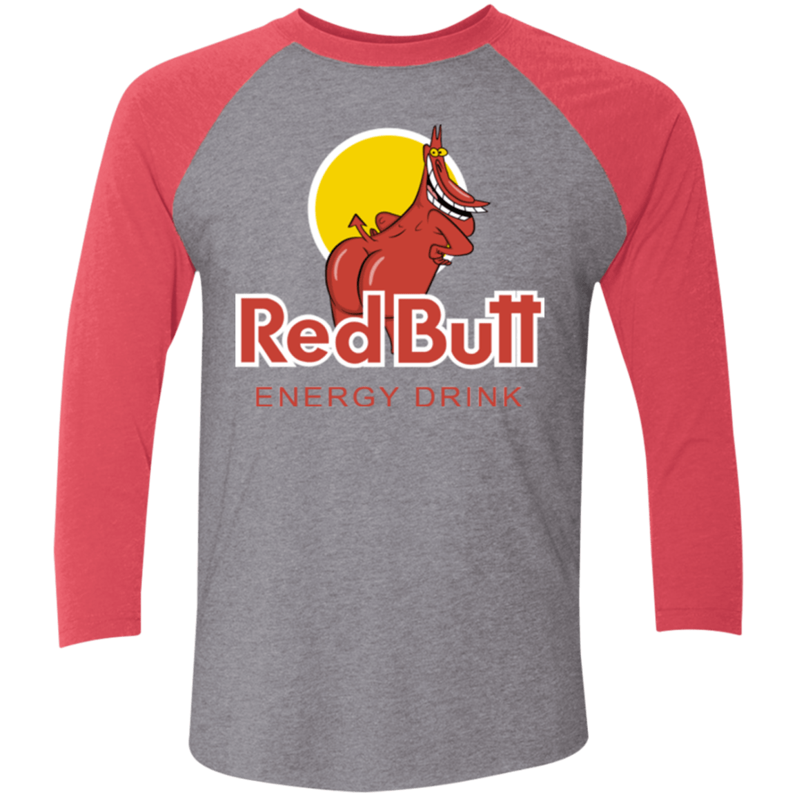 T-Shirts Premium Heather/ Vintage Red / X-Small Red butt Men's Triblend 3/4 Sleeve