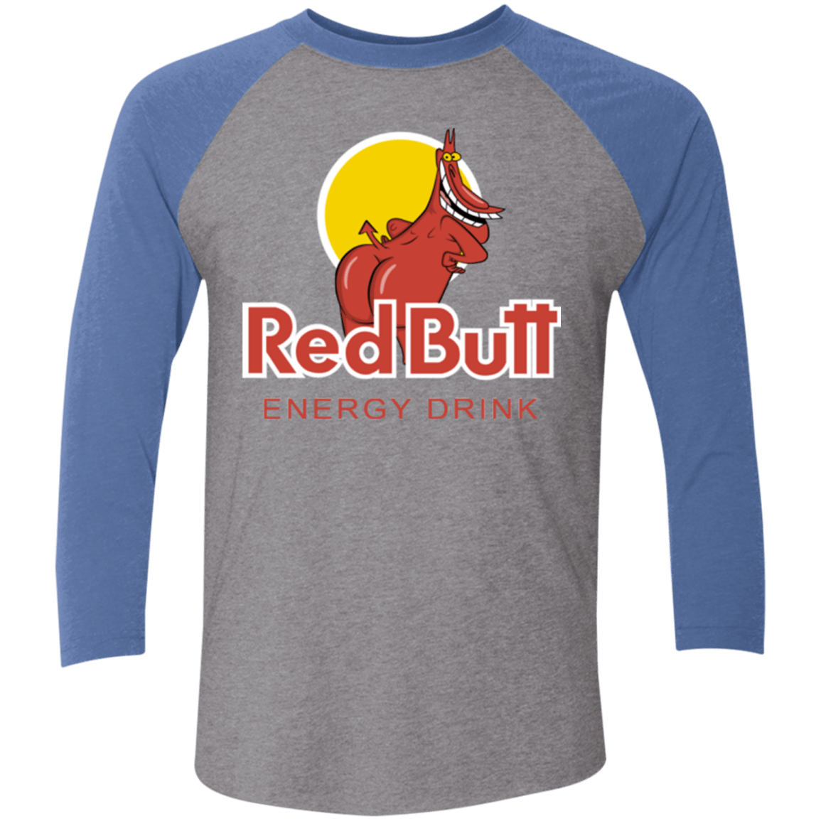 T-Shirts Premium Heather/ Vintage Royal / X-Small Red butt Men's Triblend 3/4 Sleeve