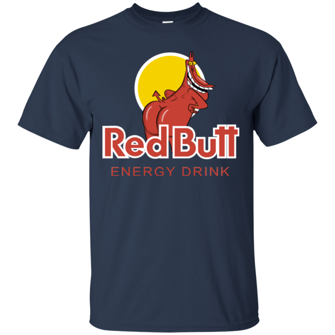 T-Shirts Navy / Small Red butt T-Shirt