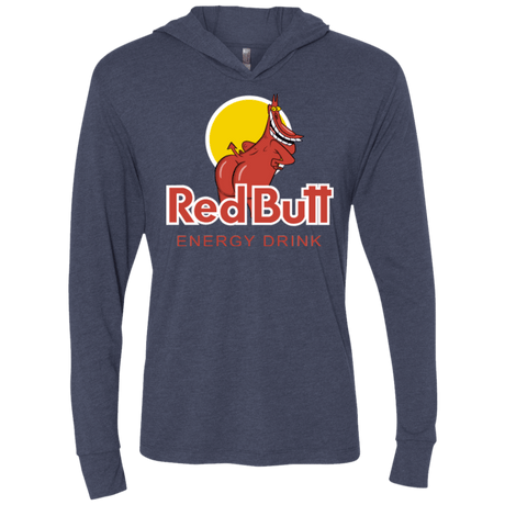 T-Shirts Vintage Navy / X-Small Red butt Triblend Long Sleeve Hoodie Tee