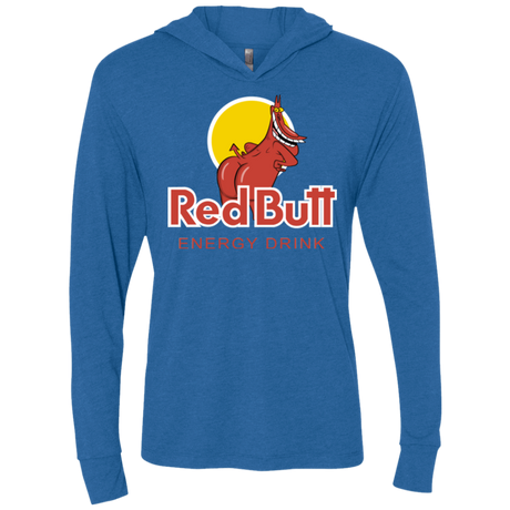 T-Shirts Vintage Royal / X-Small Red butt Triblend Long Sleeve Hoodie Tee