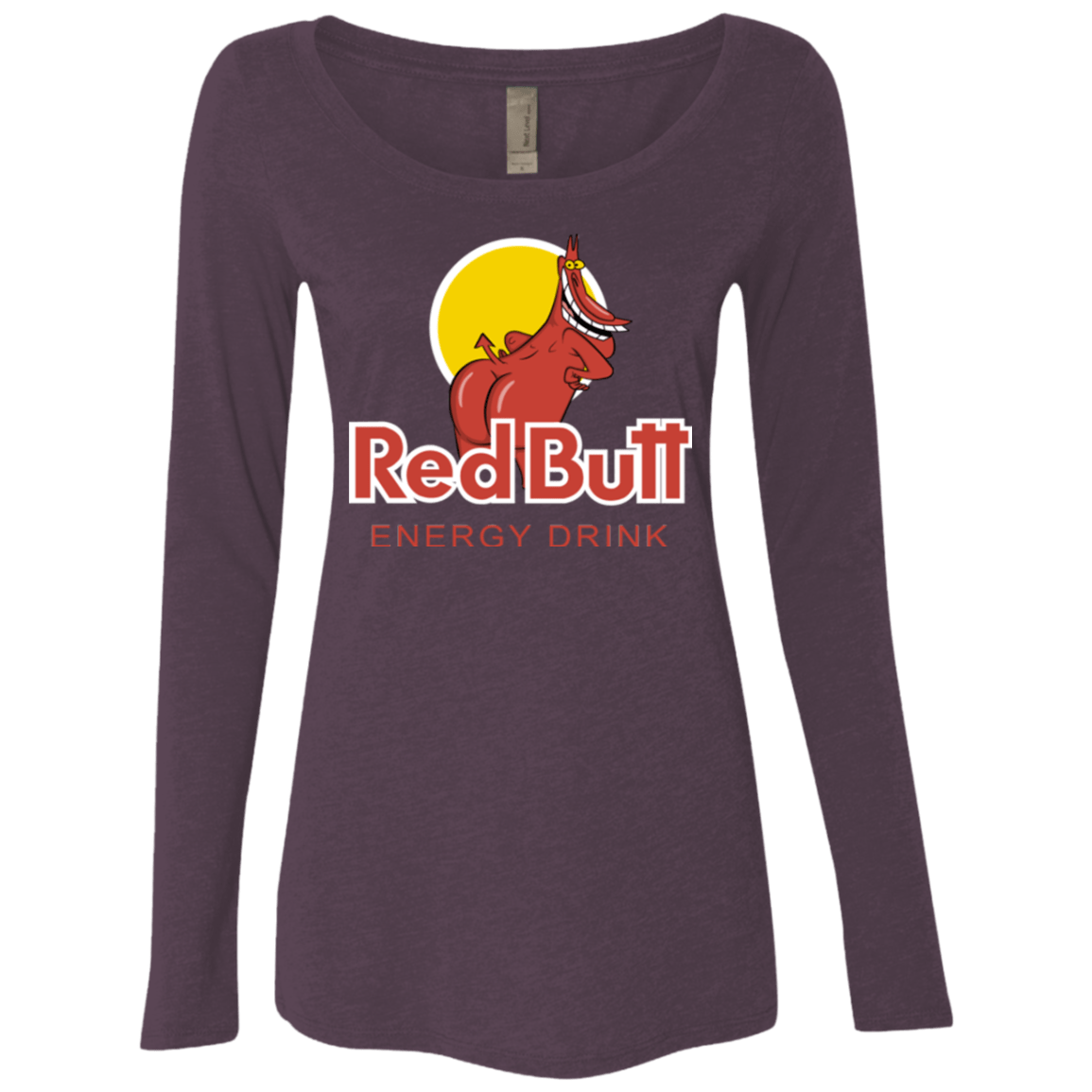 T-Shirts Vintage Purple / Small Red butt Women's Triblend Long Sleeve Shirt