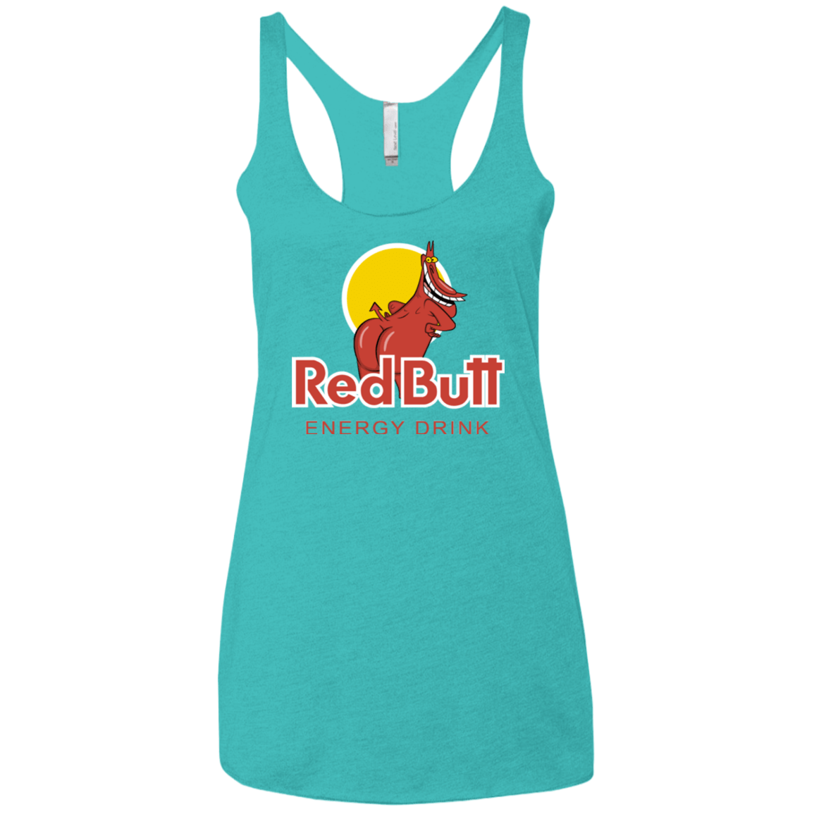 T-Shirts Tahiti Blue / X-Small Red butt Women's Triblend Racerback Tank