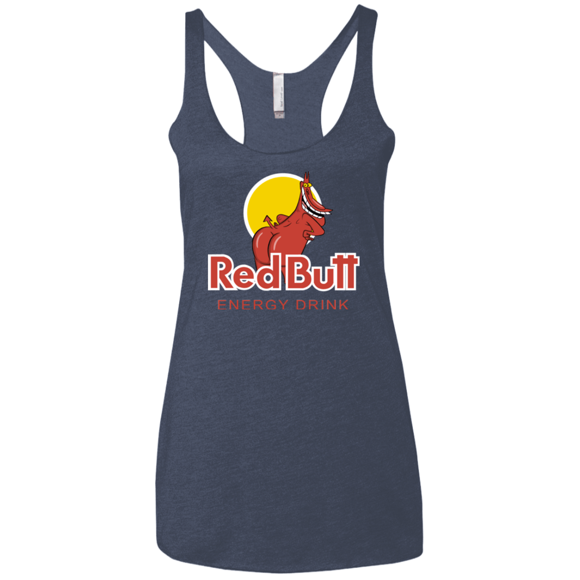 T-Shirts Vintage Navy / X-Small Red butt Women's Triblend Racerback Tank