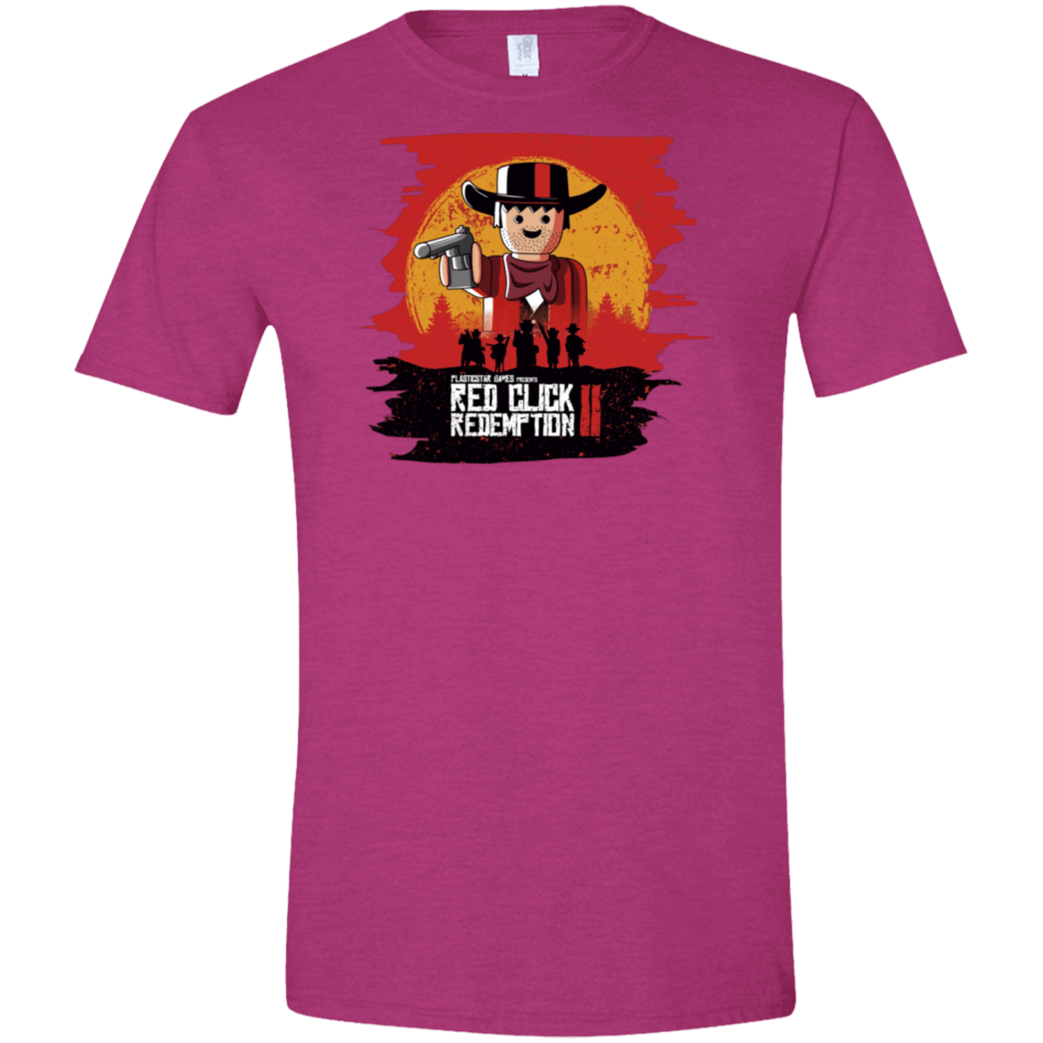 T-Shirts Antique Heliconia / S Red Click Redemption Men's Semi-Fitted Softstyle