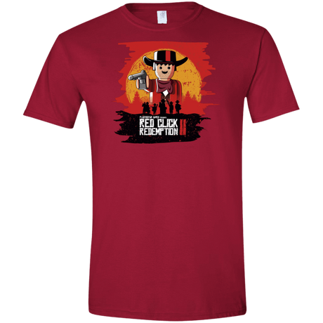 T-Shirts Cardinal Red / S Red Click Redemption Men's Semi-Fitted Softstyle