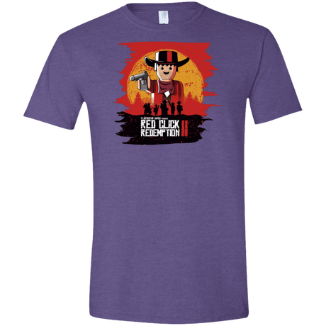 T-Shirts Heather Purple / S Red Click Redemption Men's Semi-Fitted Softstyle