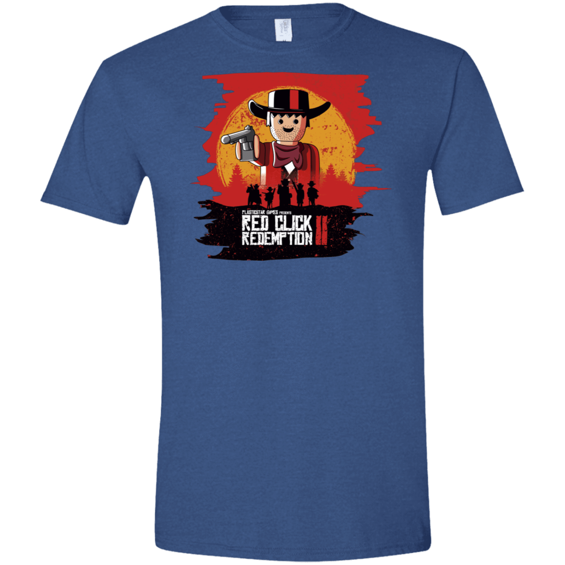 T-Shirts Heather Royal / X-Small Red Click Redemption Men's Semi-Fitted Softstyle