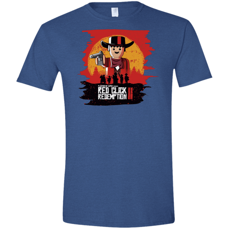 T-Shirts Heather Royal / X-Small Red Click Redemption Men's Semi-Fitted Softstyle