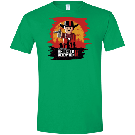 T-Shirts Irish Green / S Red Click Redemption Men's Semi-Fitted Softstyle