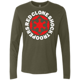 T-Shirts Military Green / Small Red Clone Men's Premium Long Sleeve