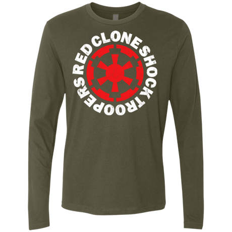 T-Shirts Military Green / Small Red Clone Men's Premium Long Sleeve