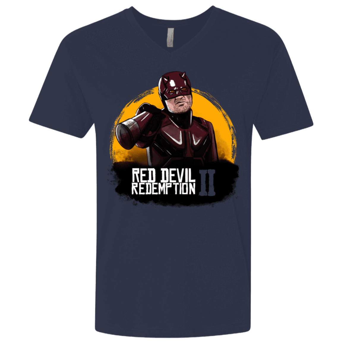 T-Shirts Midnight Navy / X-Small Red Devil Redemptions Men's Premium V-Neck