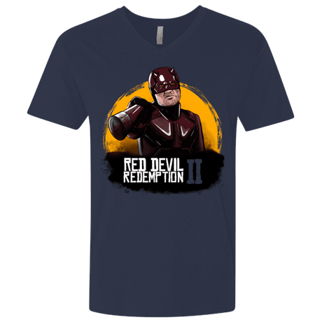 T-Shirts Midnight Navy / X-Small Red Devil Redemptions Men's Premium V-Neck