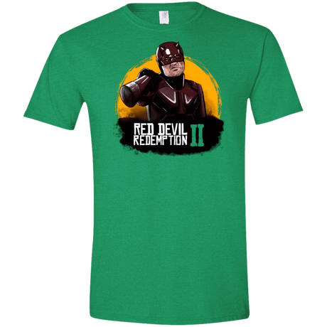 T-Shirts Heather Irish Green / M Red Devil Redemptions Men's Semi-Fitted Softstyle