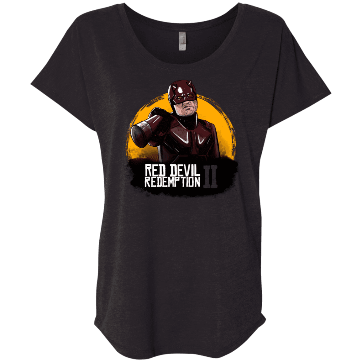 T-Shirts Vintage Black / X-Small Red Devil Redemptions Triblend Dolman Sleeve