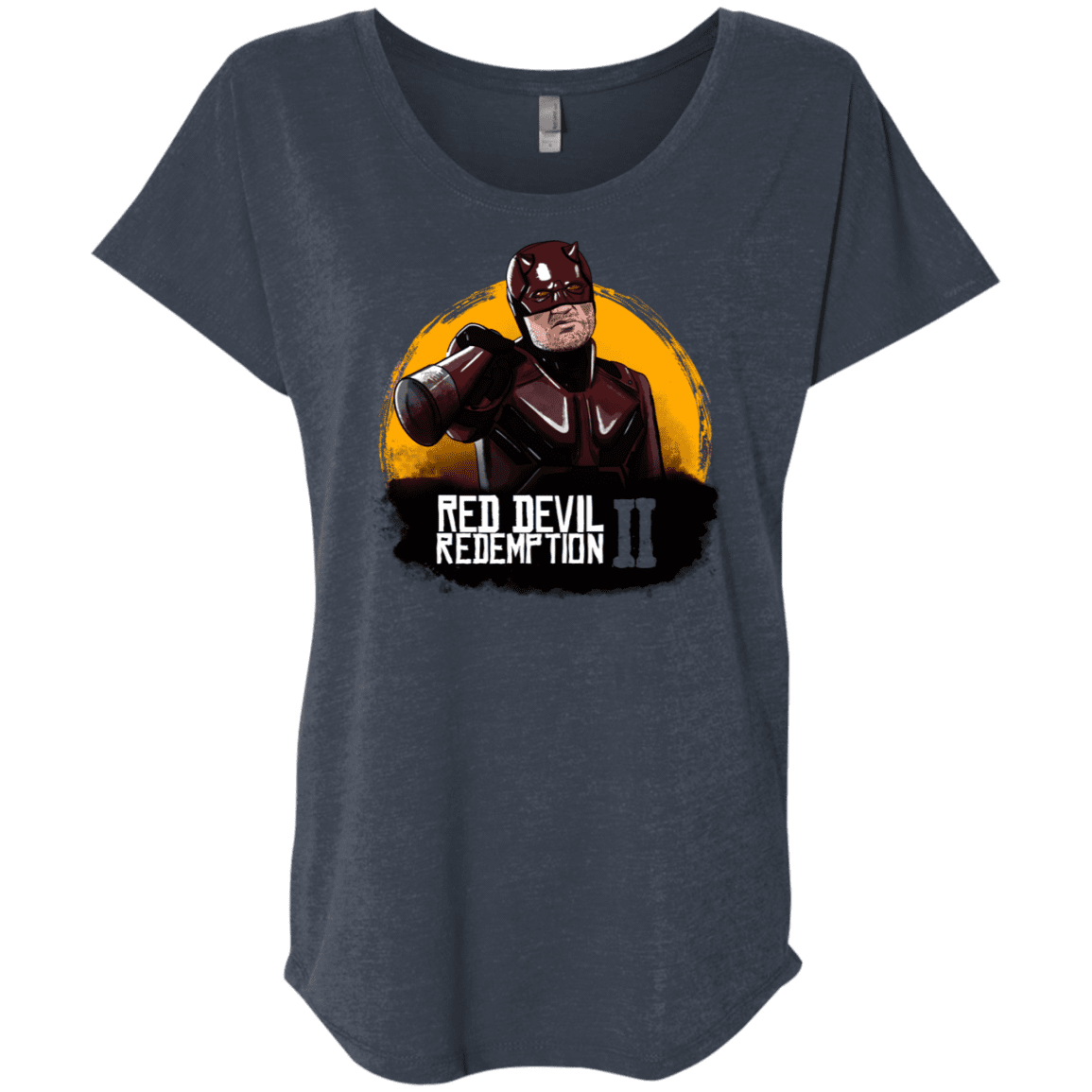 T-Shirts Vintage Navy / X-Small Red Devil Redemptions Triblend Dolman Sleeve