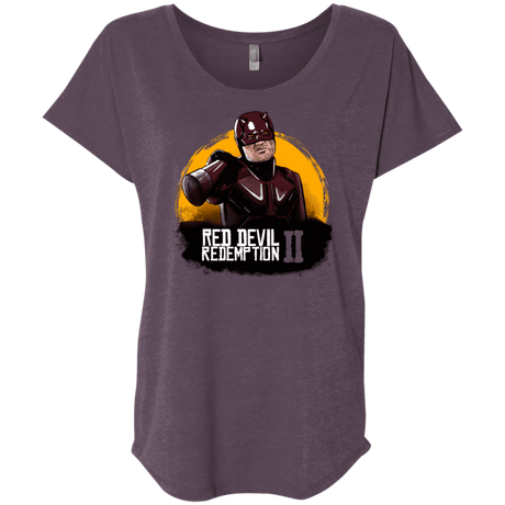 T-Shirts Vintage Purple / X-Small Red Devil Redemptions Triblend Dolman Sleeve