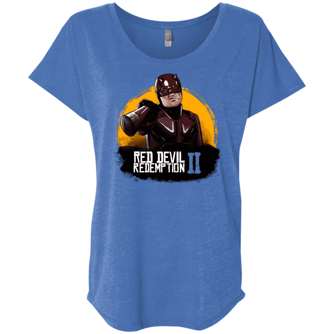 T-Shirts Vintage Royal / X-Small Red Devil Redemptions Triblend Dolman Sleeve