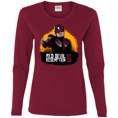 T-Shirts Cardinal / S Red Devil Redemptions Women's Long Sleeve T-Shirt