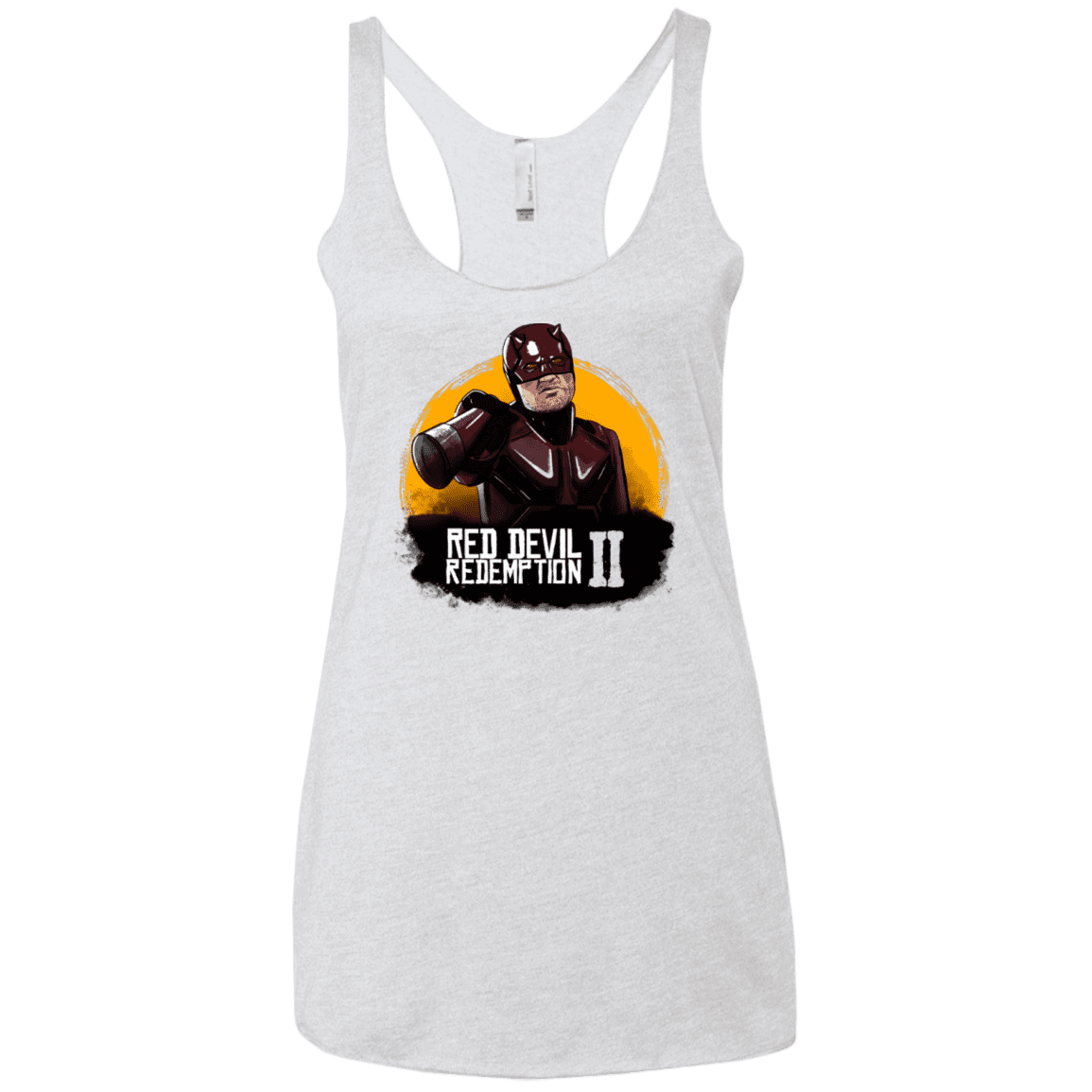 T-Shirts Heather White / X-Small Red Devil Redemptions Women's Triblend Racerback Tank