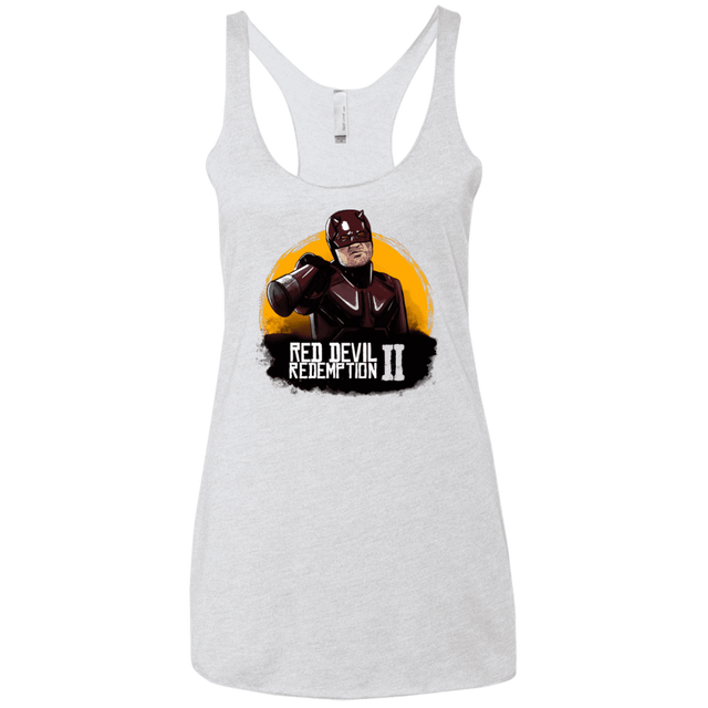 T-Shirts Heather White / X-Small Red Devil Redemptions Women's Triblend Racerback Tank