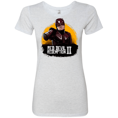 T-Shirts Heather White / S Red Devil Redemptions Women's Triblend T-Shirt