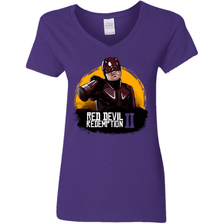 T-Shirts Purple / S Red Devil Redemptions Women's V-Neck T-Shirt