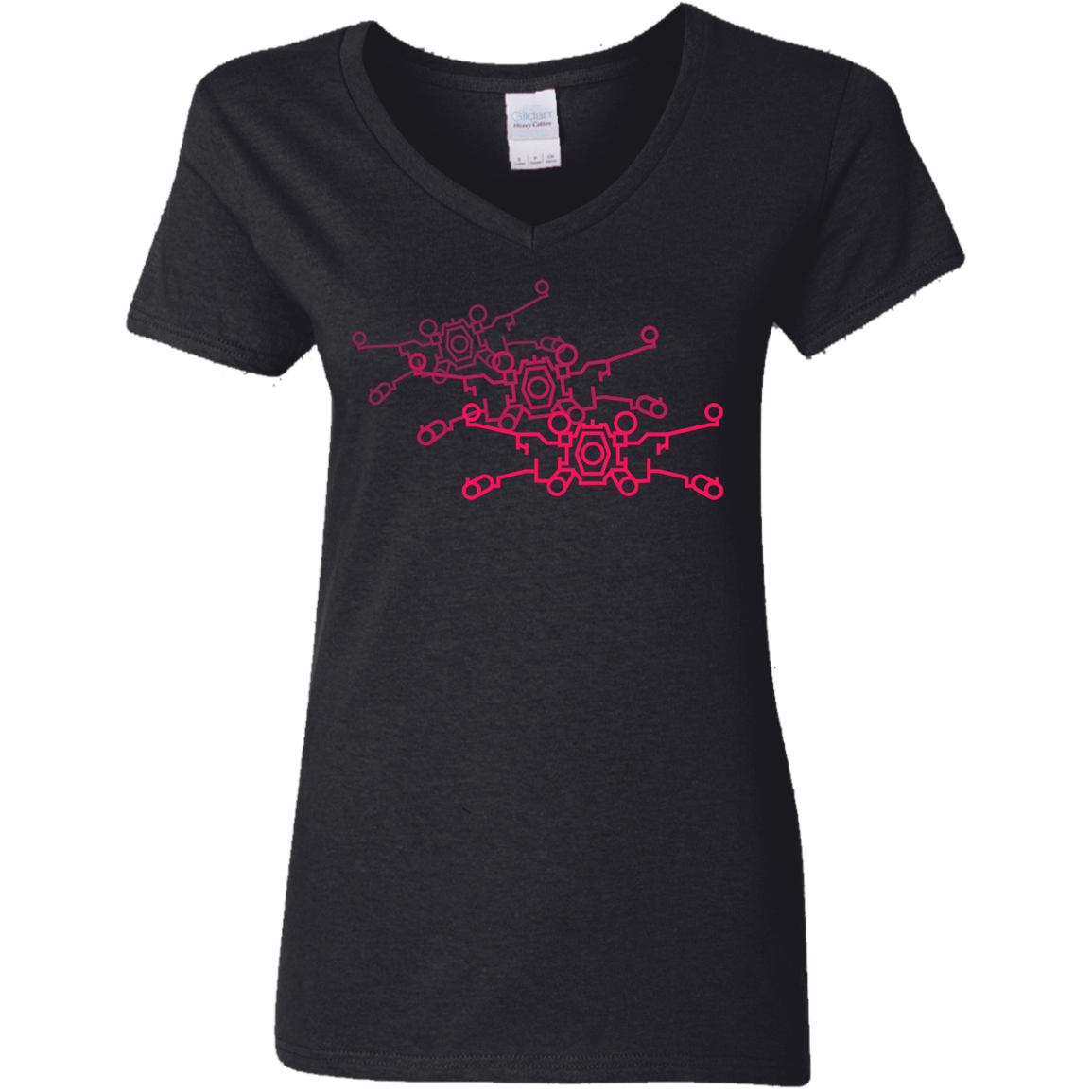 T-Shirts Black / S Red Five Women's V-Neck T-Shirt