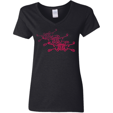 T-Shirts Black / S Red Five Women's V-Neck T-Shirt