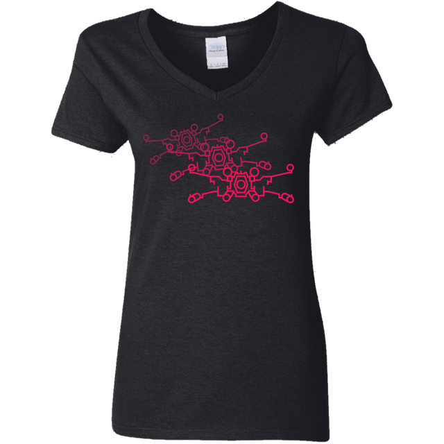 T-Shirts Black / S Red Five Women's V-Neck T-Shirt