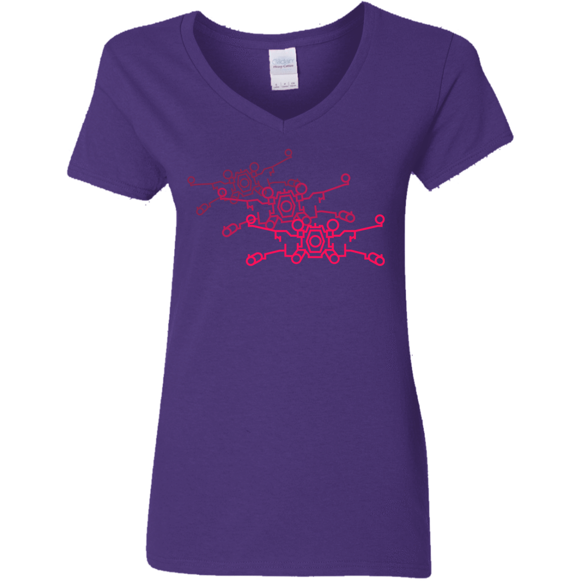 T-Shirts Purple / S Red Five Women's V-Neck T-Shirt